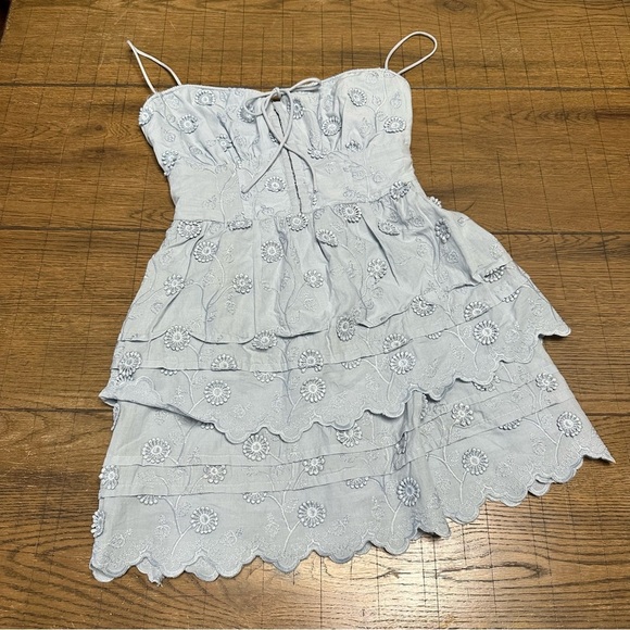 wild fable Dresses & Skirts - ☀️SALE☀️ Wild Fable Light Blue Eyelet Tiered Sundress NWT XXS